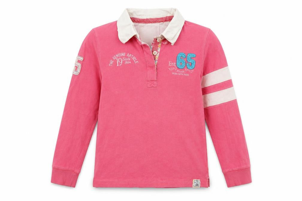 Front view of Next girls’ pink pullover sweatshirt, size 12, years
