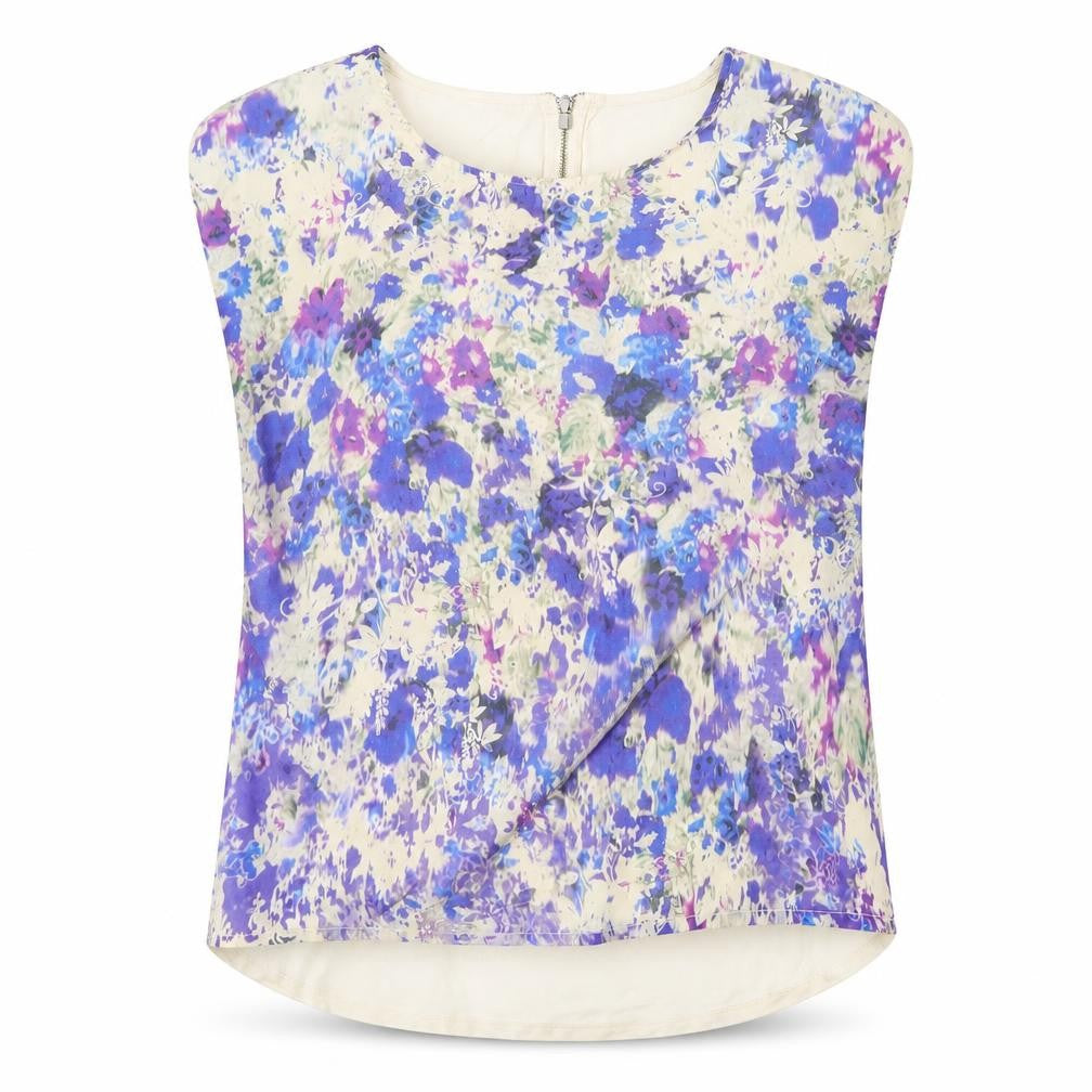 Front view of Warehouse women’s multicoloured basic blouse, size UK 10