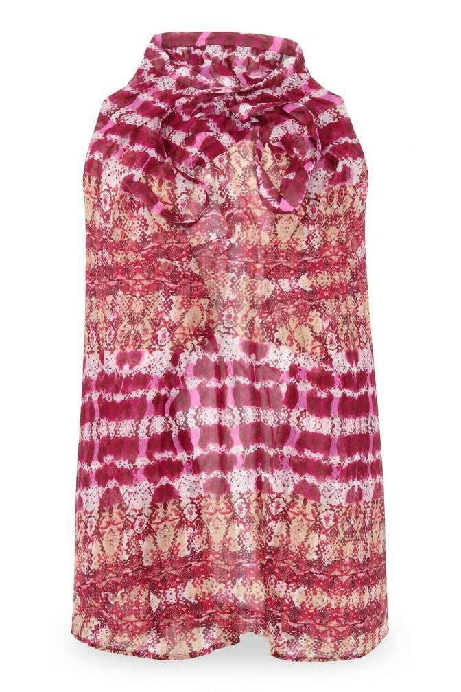 ASOS Womens Pink Striped  Wrap Blouse Size 10  - swim cape