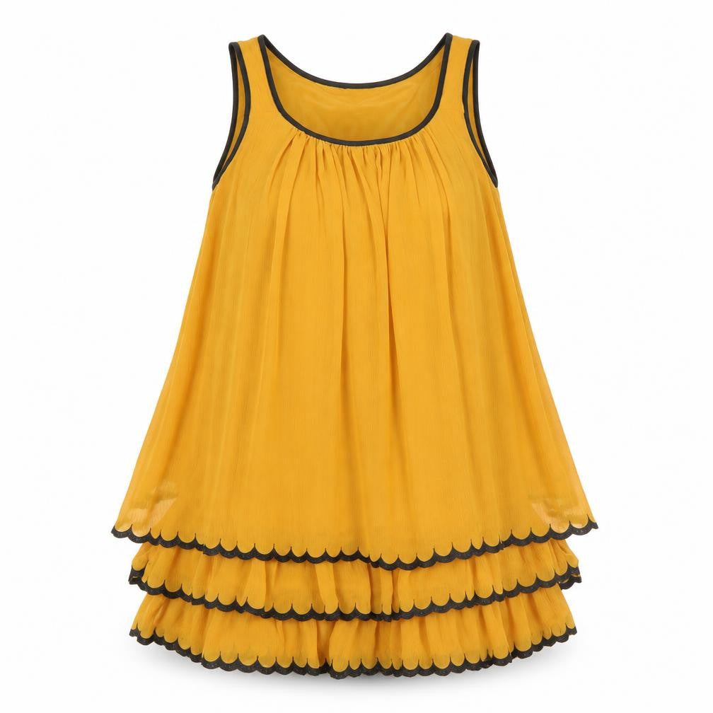 Front view of H&M women’s orange a-line, size UK 8