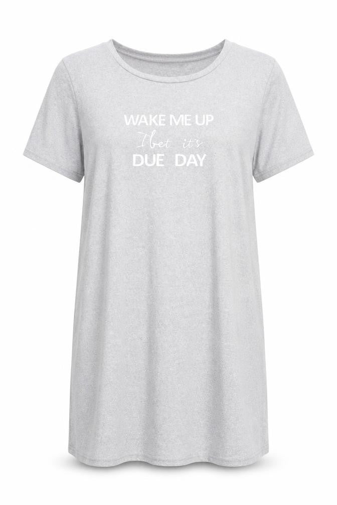 Front view of SHEIN women’s grey solid top dress, size XL, - due day