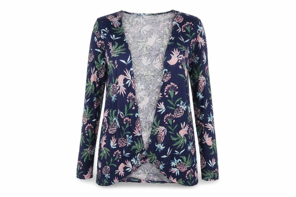 BEYOU Womens Multicoloured Floral  Cardigan Jumper Size 12