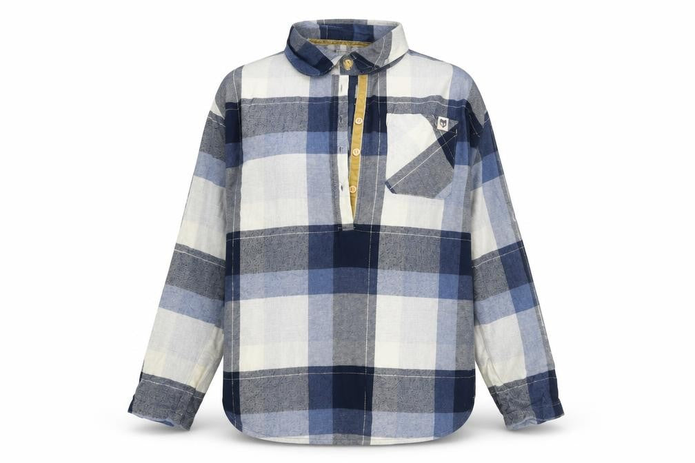 Front view of Next women’s multicoloured plaid top pyjama top, size XS