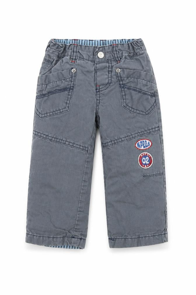 Front view of fixoni boys’ grey capri jeans, size 12, months