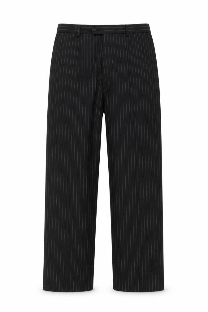 Front view of Stromberg women’s black trousers, size UK 36, in, 30-inch leg