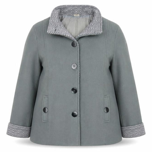 Anne De Lancay Womens Green   Overcoat Coat Size XL
