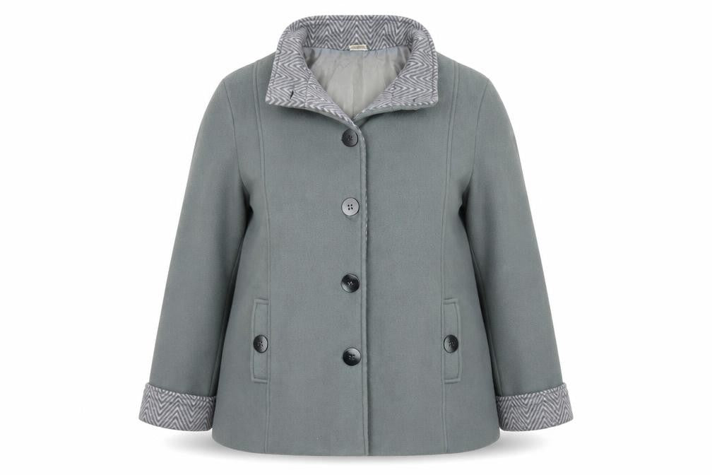 Anne De Lancay Womens Green   Overcoat Coat Size XL