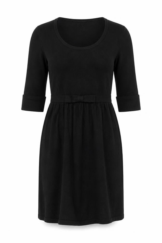 Front view of Dorothy Perkins women’s black fit & flare, size UK 10
