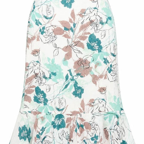 Adini Womens Multicoloured Floral  Trumpet Skirt Size S