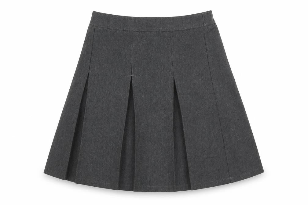 Front view of Marks & Spencer girls’ grey pleated set, size 9-10, years
