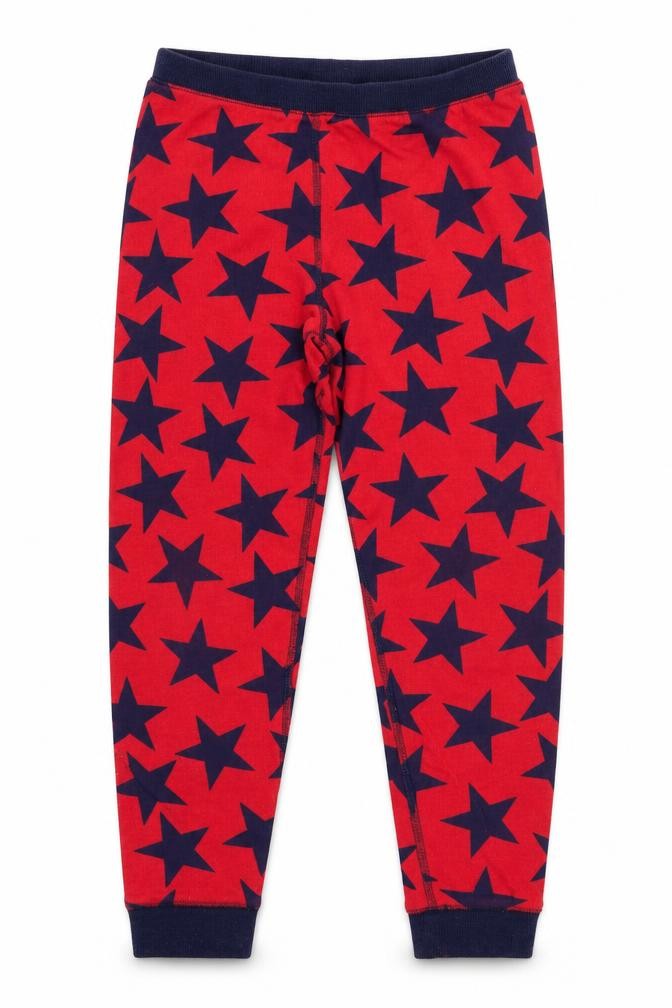 Marks and Spencer Girls Red Geometric   Pyjama Pants Size 9-10 Years