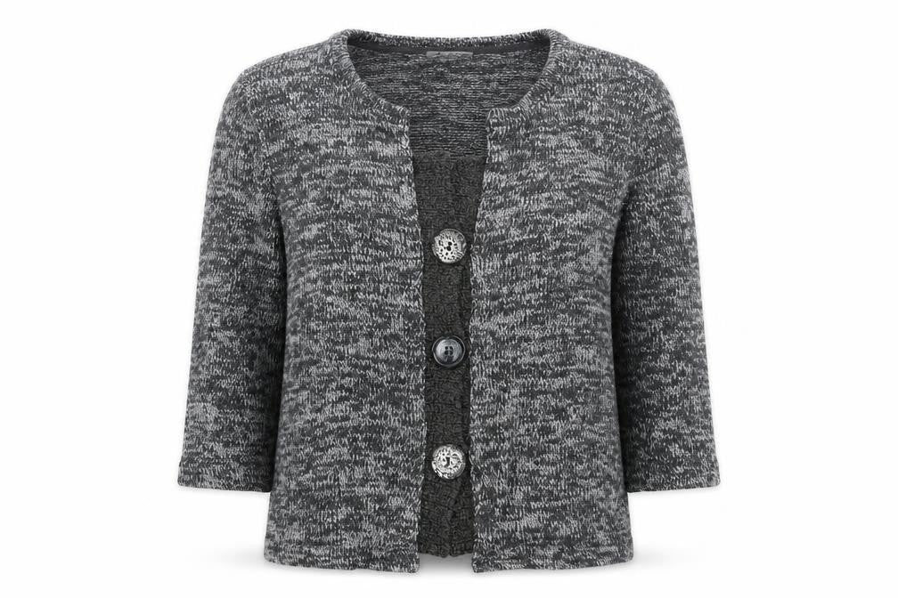 Front view of Per Una women’s grey jacket coat, size M