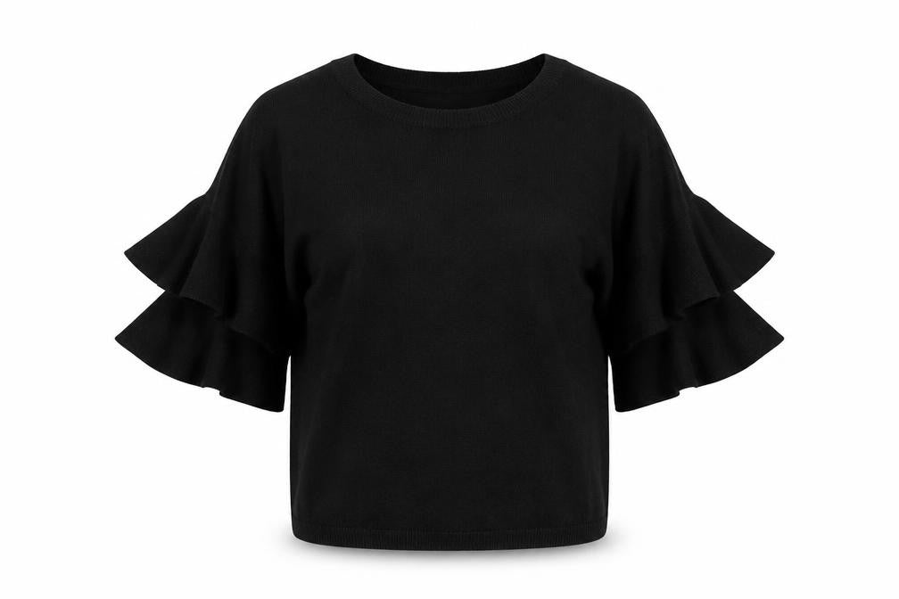 Front view of Tu women’s black jumper, size UK 8