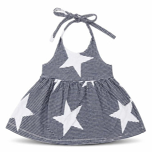 Preworn Baby Blue Striped  A-Line  Size 6-9 Months
