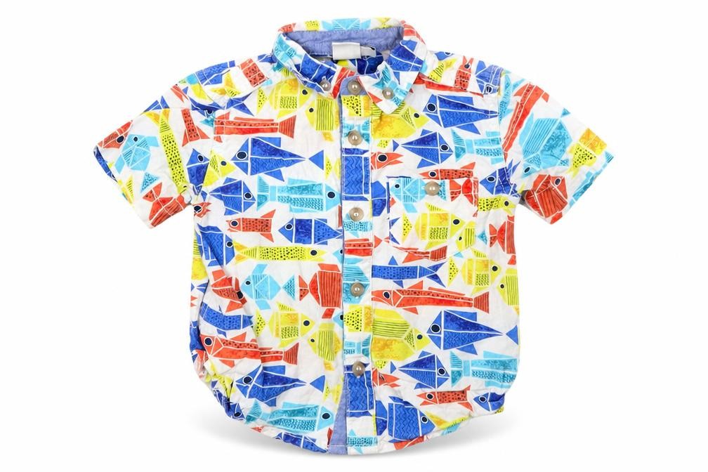 Front view of Mini Club Baby Multicoloured Basic Button-Up, size 9-12, Months