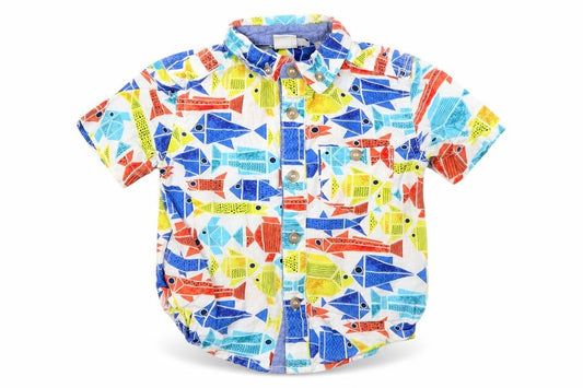 Front view of Mini Club Baby Multicoloured Basic Button-Up, size 9-12, Months