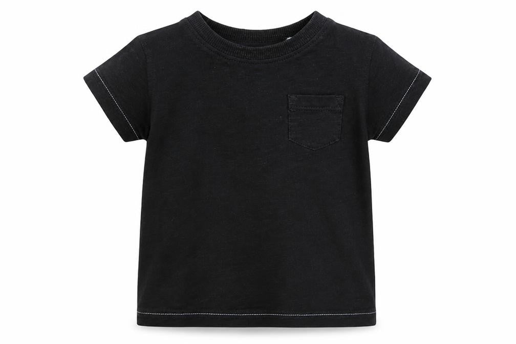 Front view of Next Baby Black Basic T-Shirt, size 3-6, Months