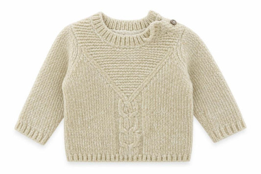 Front view of F&F Baby Ivory jumper, size 0-3, Months