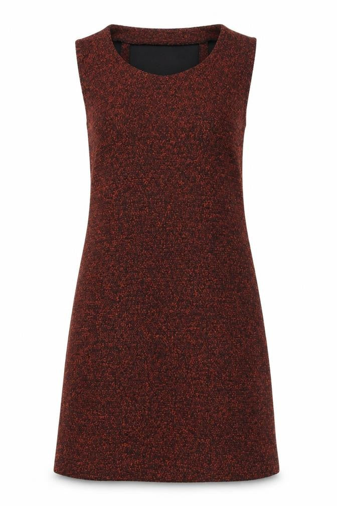Front view of POP women’s orange tank dress, size UK 2