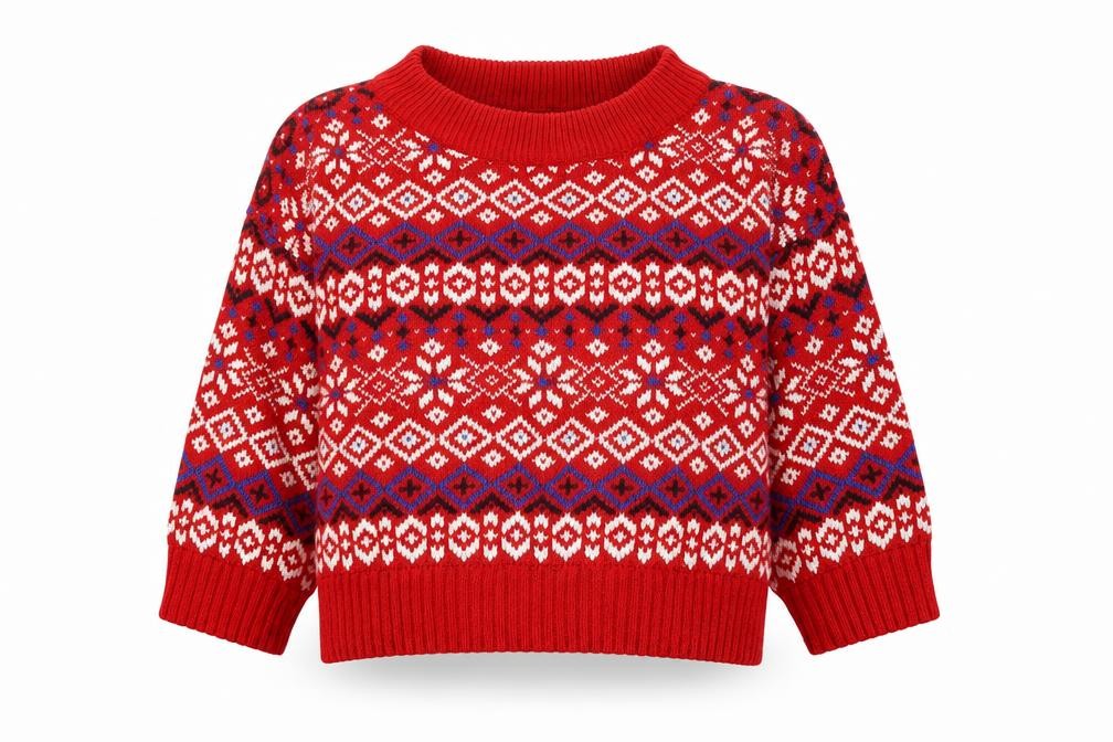 Front view of BDG women’s multicoloured argyle/diamond jumper, size S, - cropped
