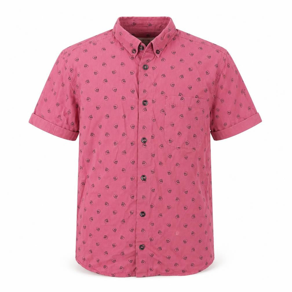 Front view of River Island boys’ pink polka dot basic button-up, size 10, years