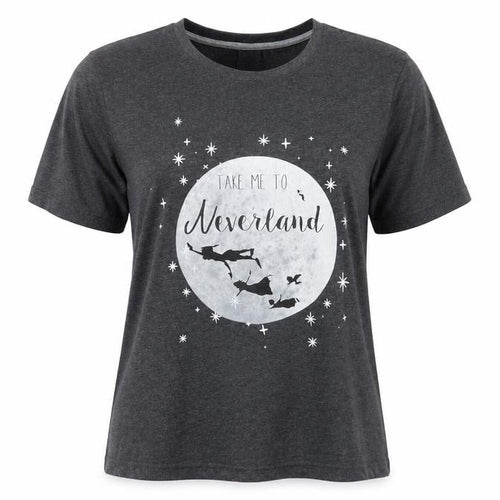 New Look Womens Grey    Pyjama Top Size L  - take me to neverland