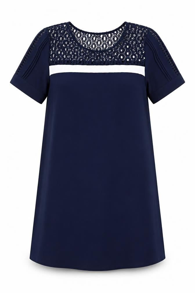 Front view of Decathlon Debo women’s blue a-line, size M
