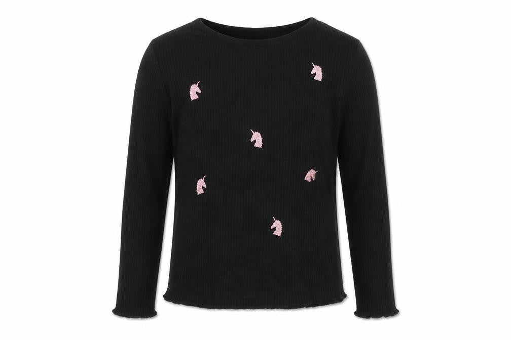 Front view of Primark girls’ black jumper, size 9-10, years
