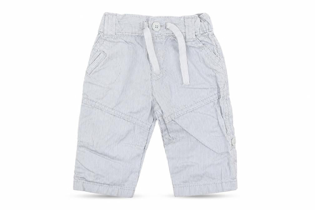 M&S Baby Blue Striped  Cargo Trousers Size 0-3 Months