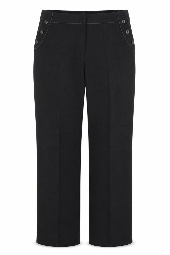 Front view of Amarento women’s grey trousers, size UK 16, 28-inch leg