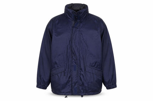 Front view of GTI men’s blue coat, size L