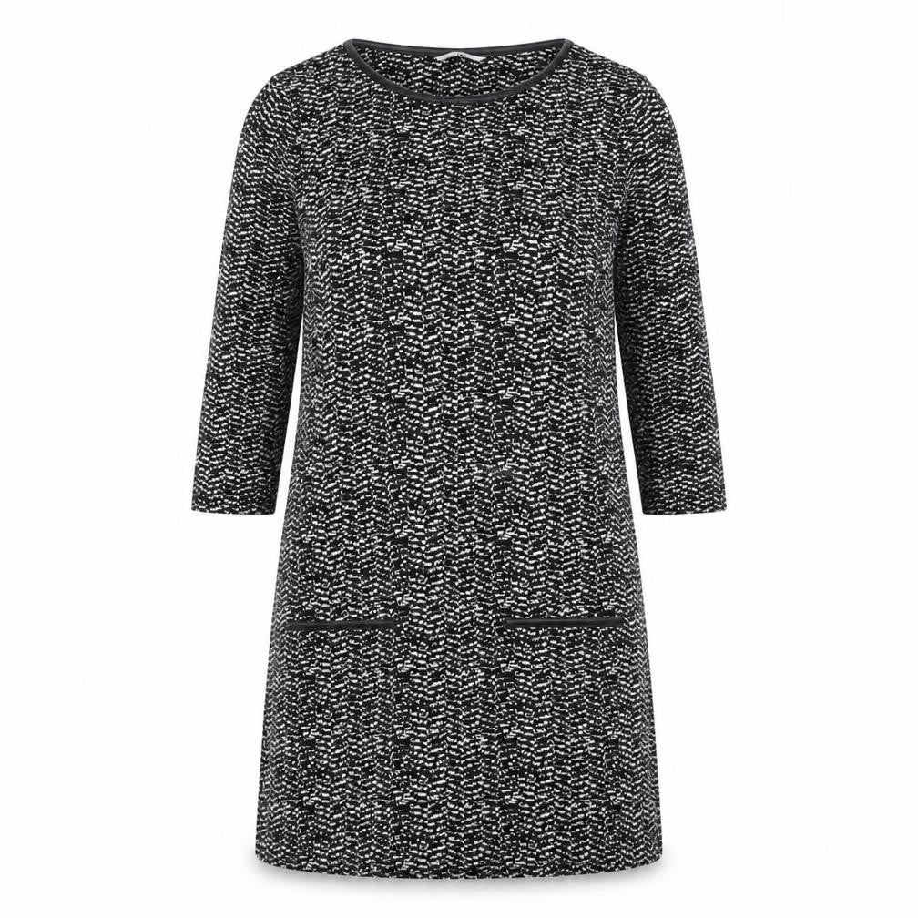 Front view of Tu women’s black a-line, size UK 12