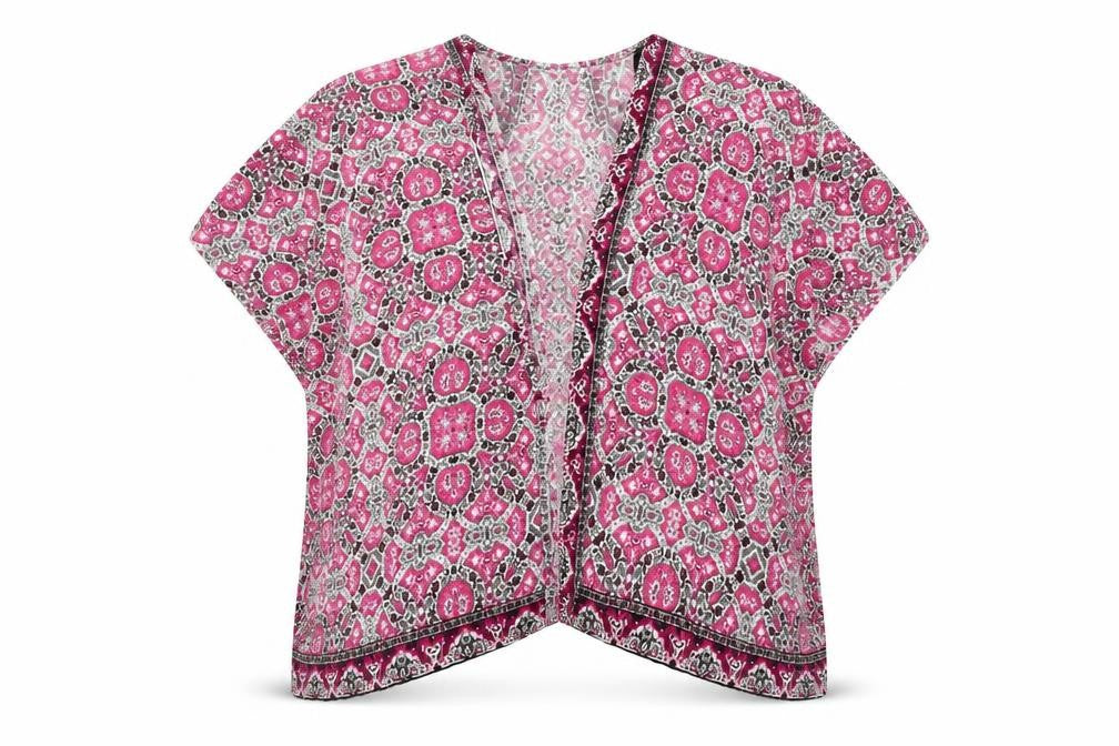 Front view of New Look women’s purple cardigan jumper, size UK 12