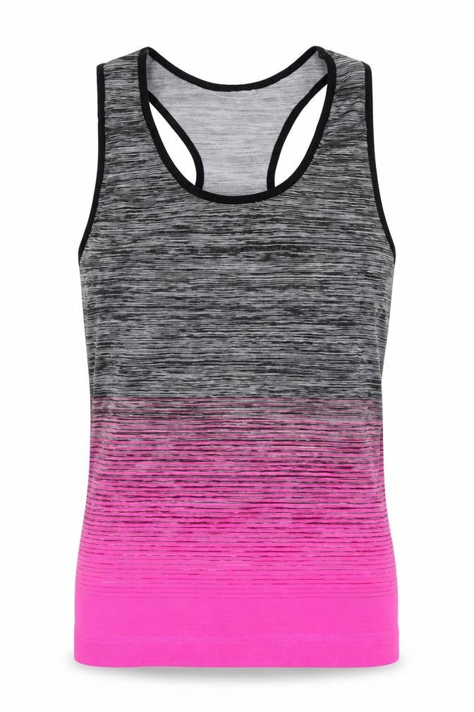 Front view of women’s grey basic tank one size