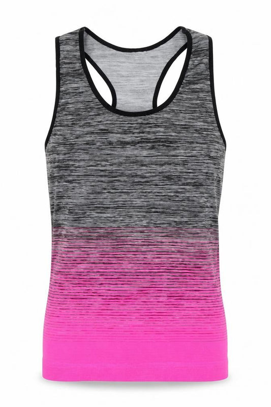 Front view of women’s grey basic tank one size