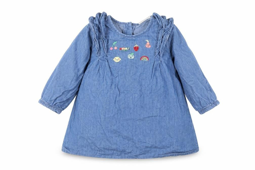 Front view of Next Baby Blue Basic T-Shirt, size 3-6, Months