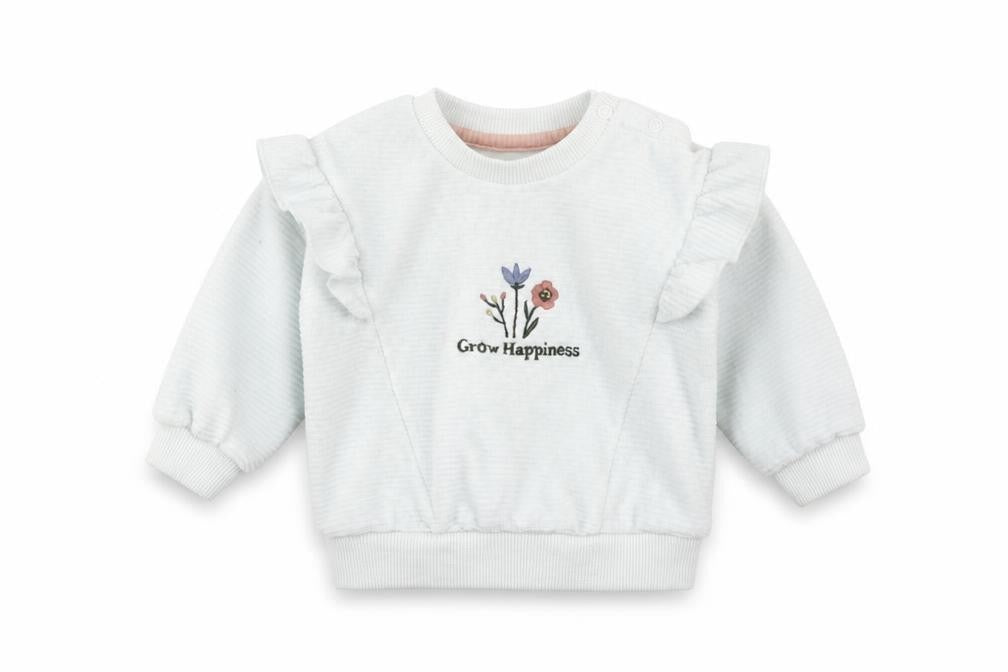 Front view of Primark Baby White jumper, size 3-6, Months