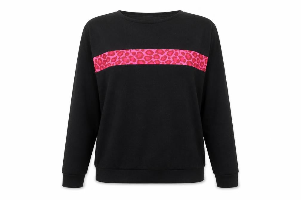 Front view of Studio women’s black jumper, size UK 12