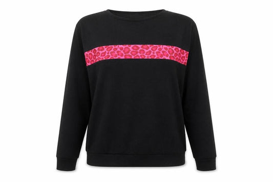 Front view of Studio women’s black jumper, size UK 12