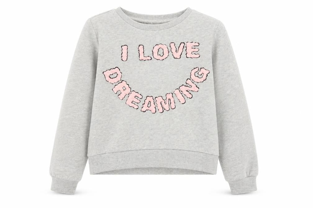 H&M Girls Grey   Pullover Sweatshirt Size 9-10 Years  - I love dreaming