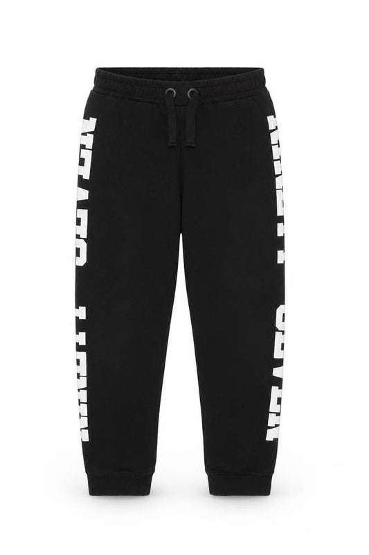 Front view of New Look girls’ black jogger trousers, size 9, months - ninety seven