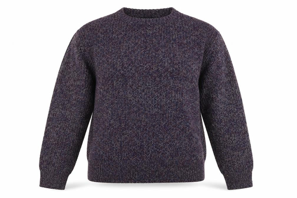 Front view of Cedarwood State women’s purple knit jumper, size L