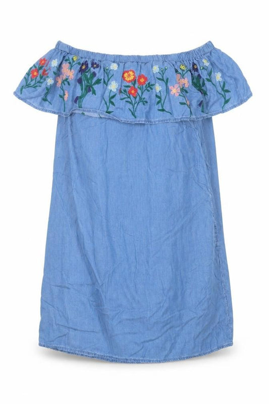 Front view of F&F women’s blue basic t-shirt, size UK 12