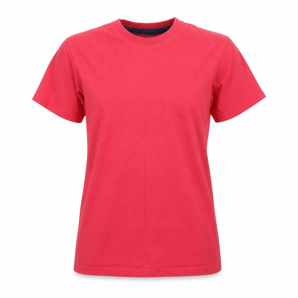 Front view of Charles Wilson women’s red basic t-shirt, size L
