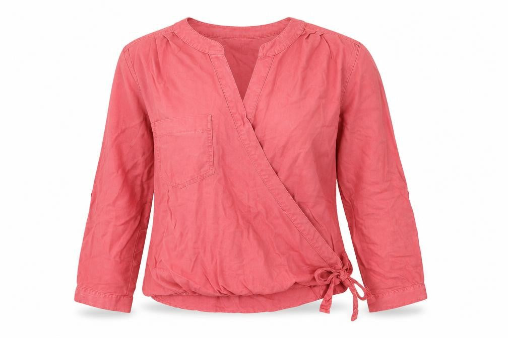 Front view of Next women’s red basic blouse, size UK 8