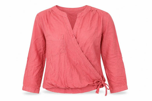 Front view of Next women’s red basic blouse, size UK 8