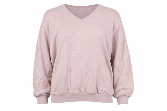 Front view of ASOS women’s pink jumper, size UK 8