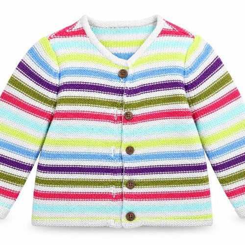 Gap Girls Grey Striped  Cardigan Jumper Size 6-9 Months
