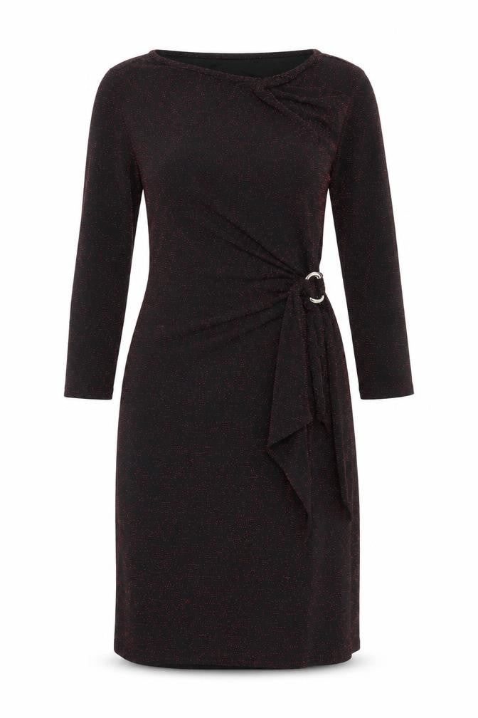 Front view of Blue Chameleon women’s purple sheath, size UK 14