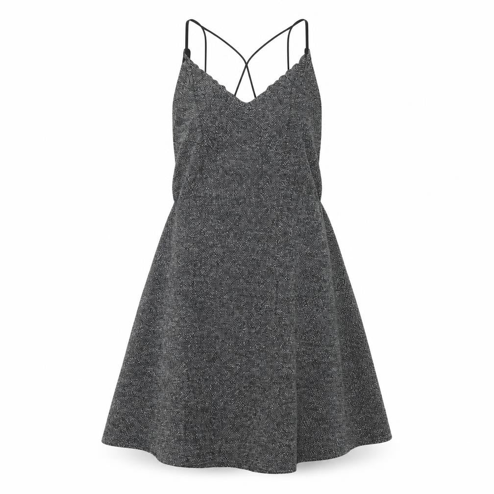 Front view of H&M women’s silver a-line, size XS